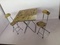 方桌圆桌折叠桌椅，各种尺寸各种颜色桌子椅子，餐桌椅木头桌椅白底实物图