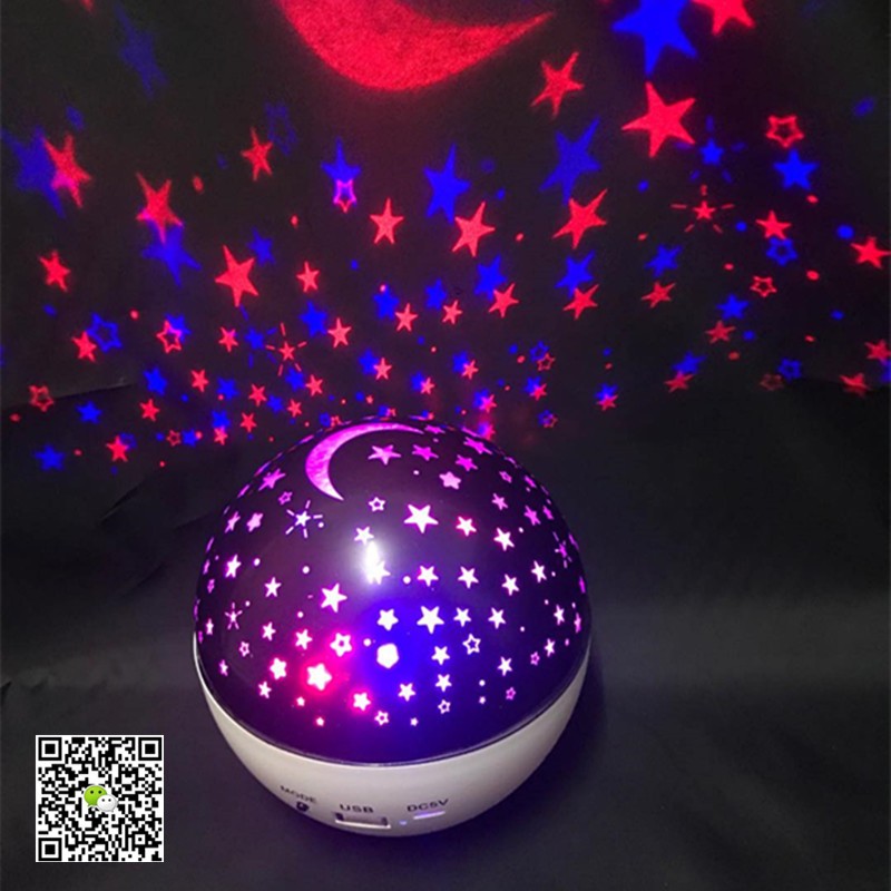 亚马逊led旋转蓝牙音乐满天星投影仪小夜灯遥控星空投影灯详情图4