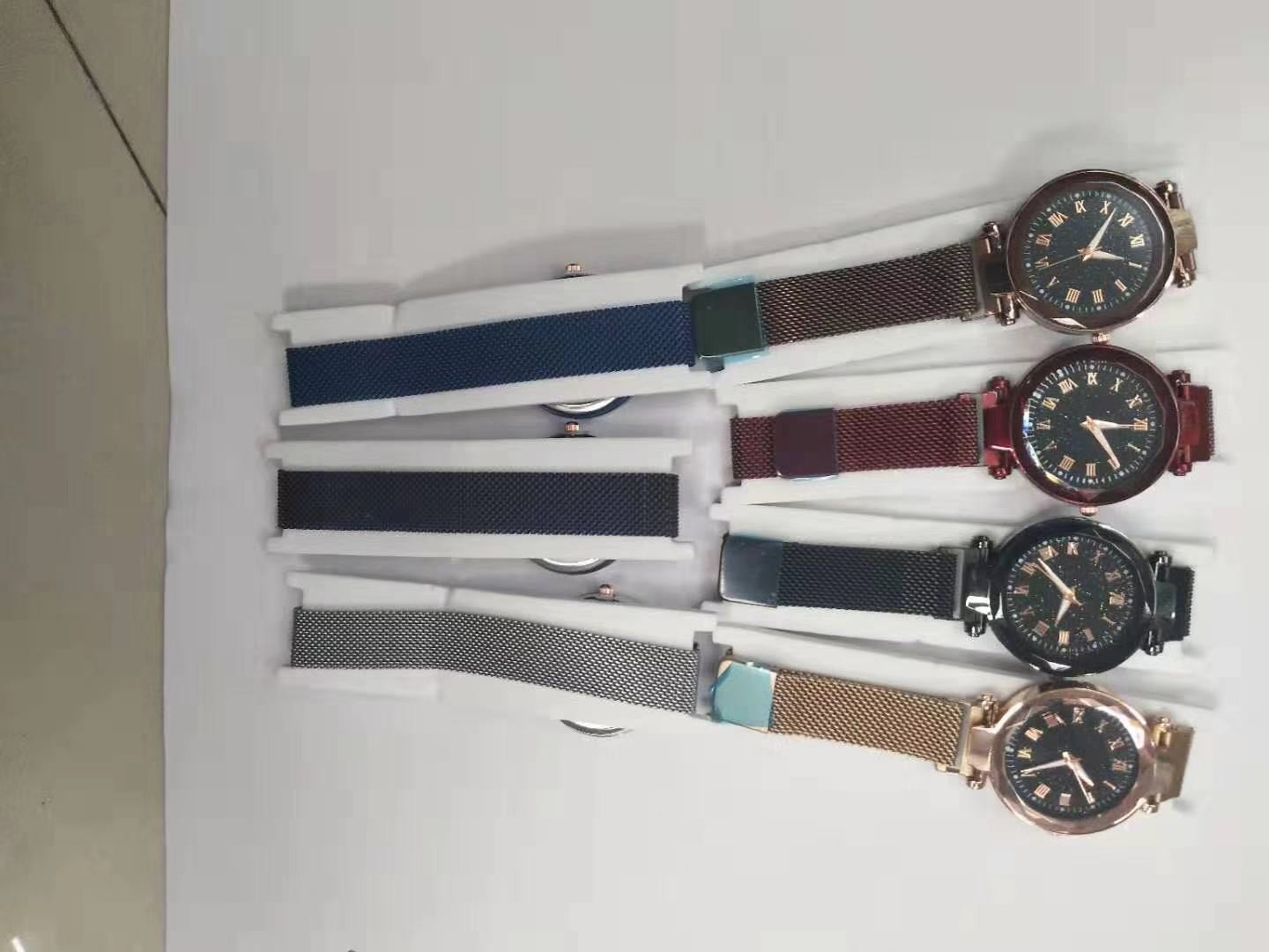 网红爆款女士米兰带磁铁扣满天星手表女款时尚新款石英懒人手表详情图6