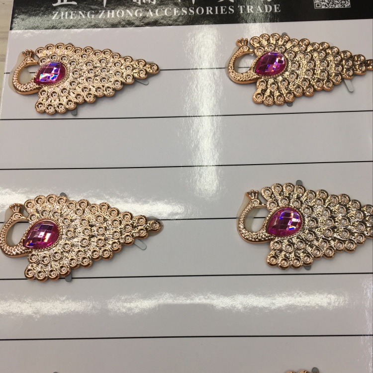 Peacock Single Diamond Buckle Belt Diamond Jewelry Decorative Accessories Irregular Waist Buckle Shoe Buckle Diy Clothing Accessories