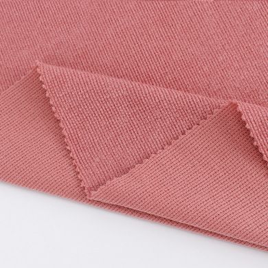 Weft ribbed fabric double-sided cotton-polyester dyed T-shirt casual wear knitted fabric modern dress pants fabric Specification image