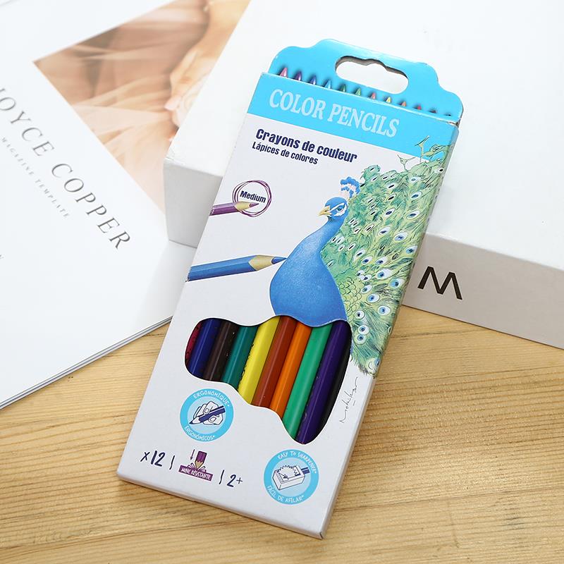 Colored lead student pencil Peacock 12 colors thumbnail
