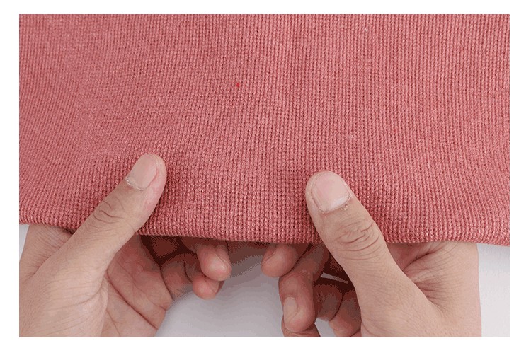 Weft ribbed fabric double-sided cotton-polyester dyed T-shirt casual wear knitted fabric modern dress pants fabric detail image 4