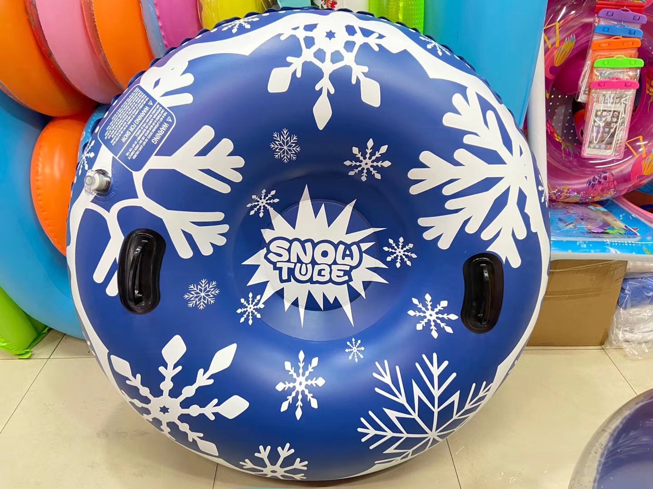 滑雪圈耐寒加厚雪橇折叠便携滑雪玩具用品100cm图