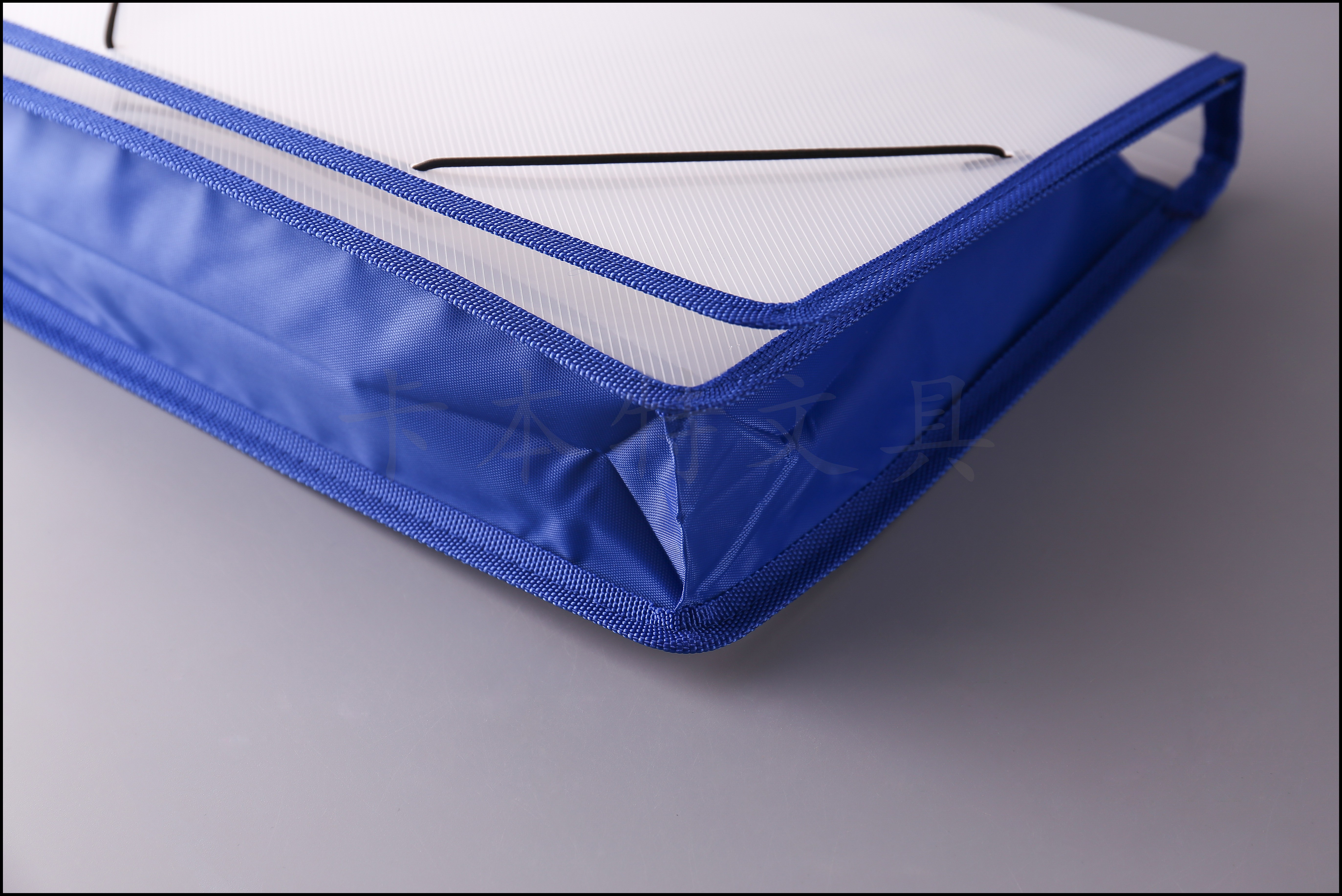 A4透明绑带文件包 办公资料包 混色包边分类收纳包 自产自销详情6