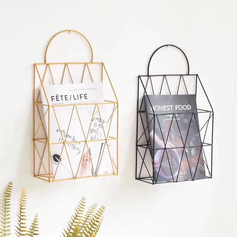 铁艺篮子报刊架图