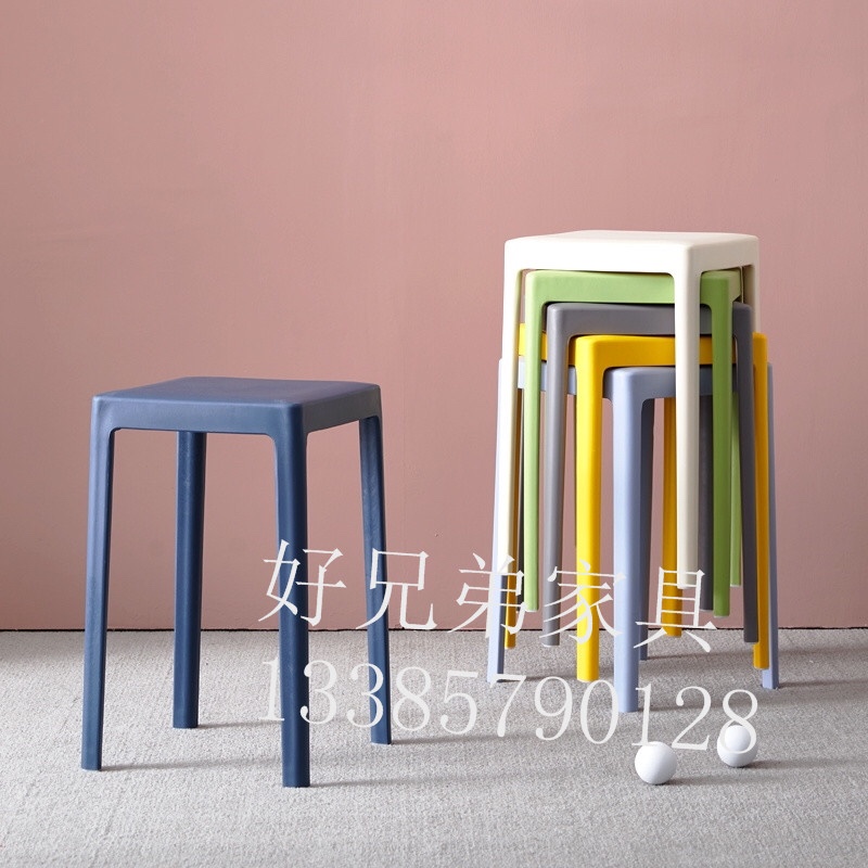 旋转凳子，塑料一体凳子，颜色多详情图8