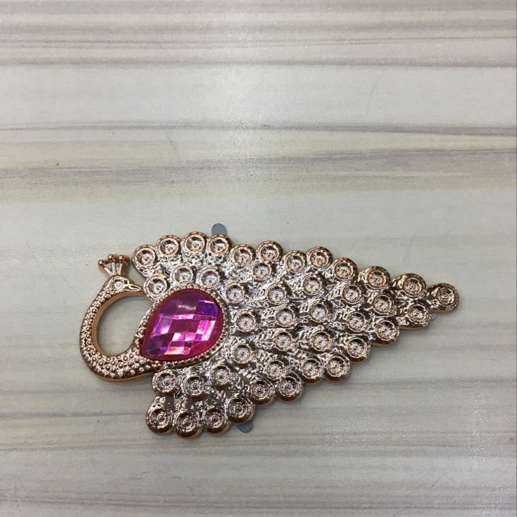 Peacock Single Diamond Buckle Belt Diamond Jewelry Decorative Accessories Irregular Waist Buckle Shoe Buckle Diy Clothing Accessories details Picture