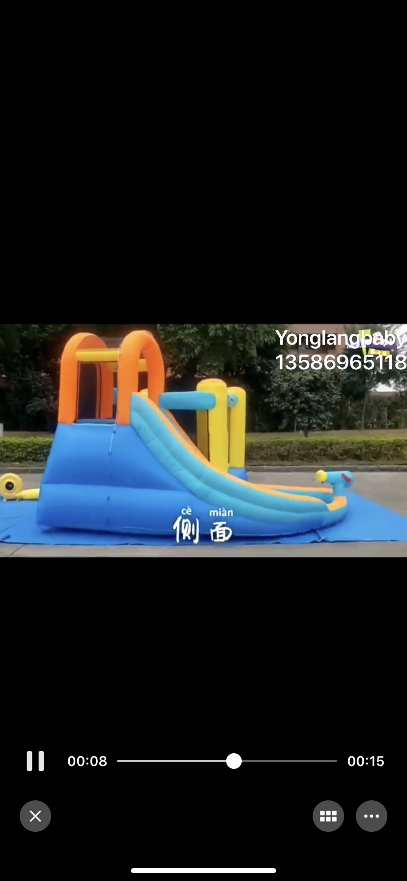 Inflatable castle double slide details Picture