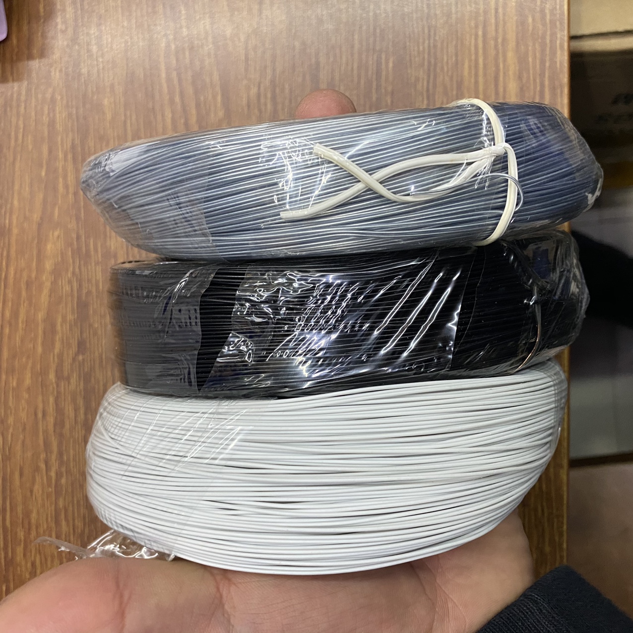 About 180m black and white transparent plastic iron wire thumbnail
