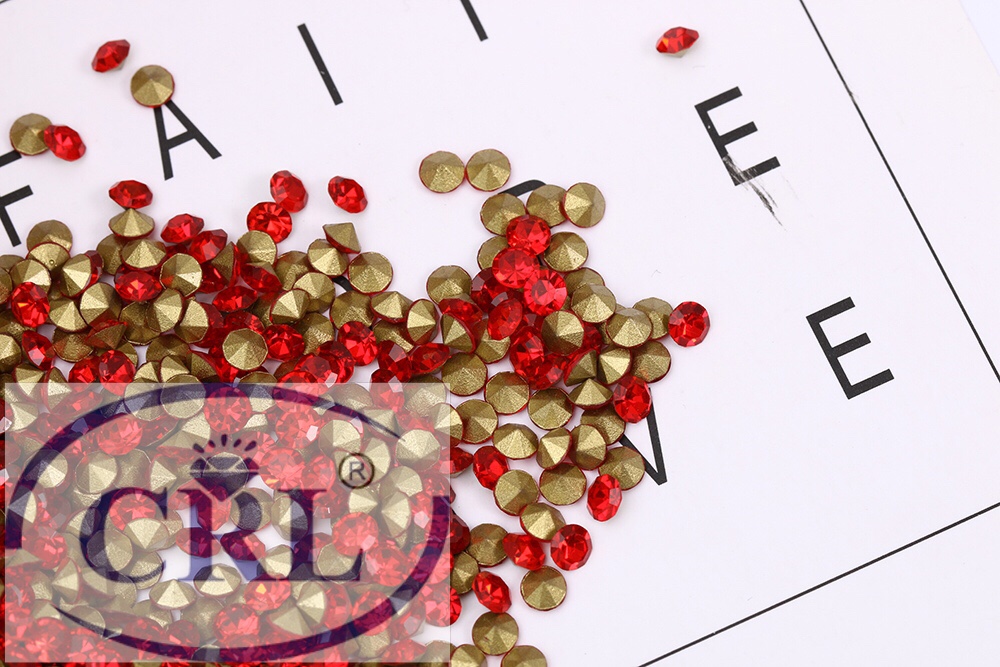 Home - made rhinestone AA point bottom color diamond red SS33 (2 Luo) manufacturers direct accessories Specification drawing