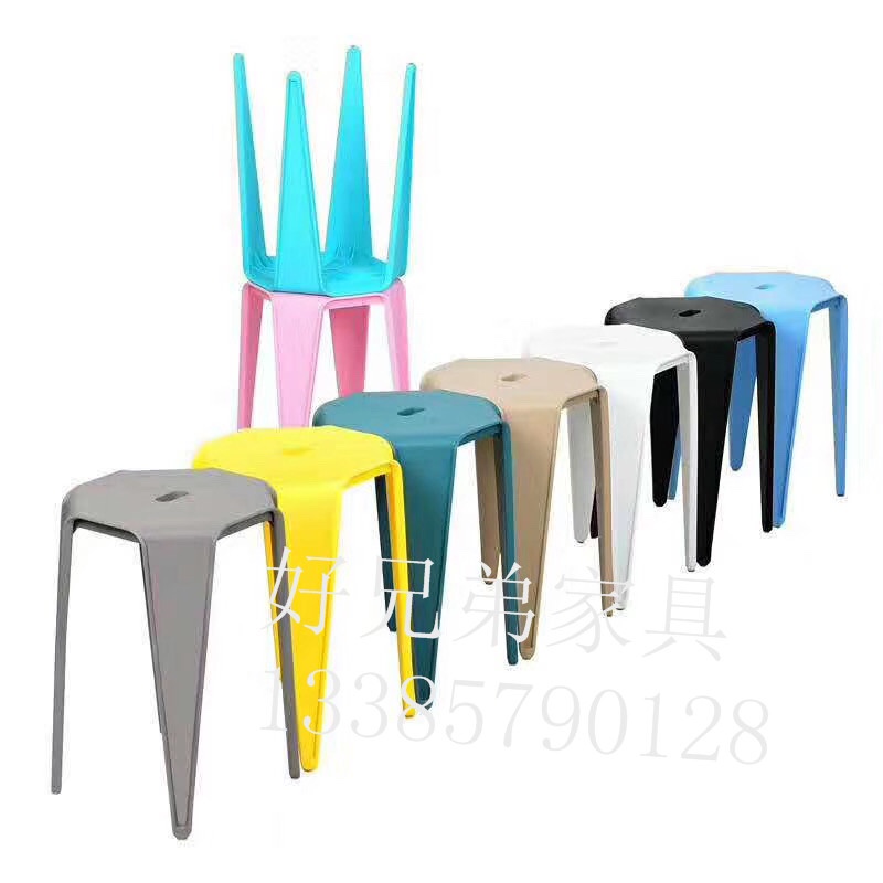 旋转凳子，塑料一体凳子，颜色多详情图7