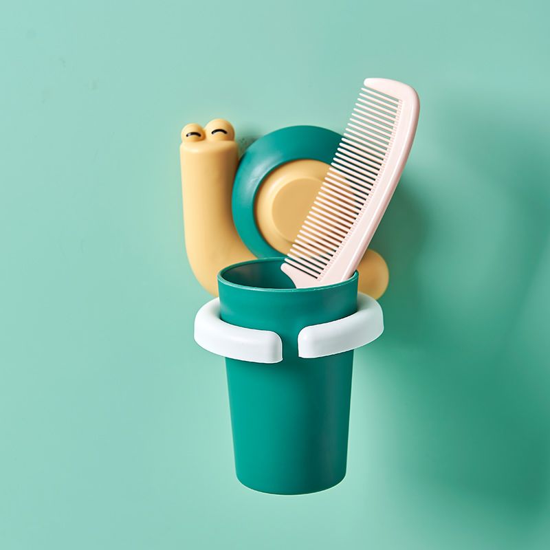 Children's toothbrush holder, non-perforated toothbrush storage rack, cartoon cute toothbrush holder, wall-mounted bathroom washbasin cup holder 44Z71E Item Picture
