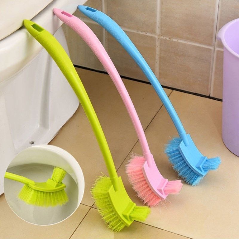 Toilet brush set with no blind spots in the bathroom, cleaning brush, long-handled plastic toilet cleaning brush, toilet brush