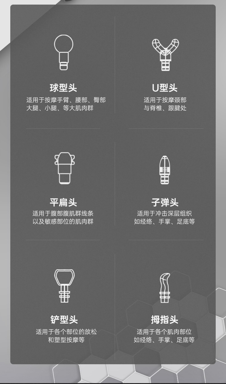 MDHL 筋膜枪 厂家直销按摩枪肌肉放松器按摩器震动枪振动按摩健身器材详情图9