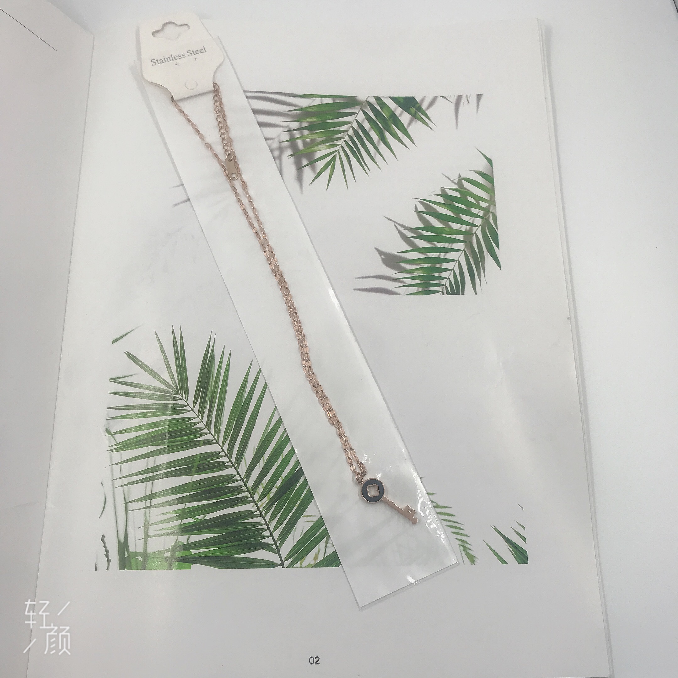 不锈钢钛钢颈链毛衣链饰品细节图