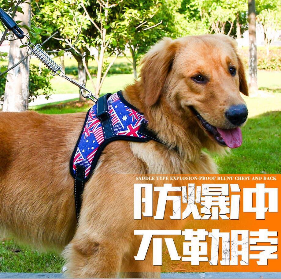 New pet supplies: Large and medium-sized dog collars, explosion-proof and shock-resistant leashes, pet chest and back straps, saddle chest and back jackets 02
