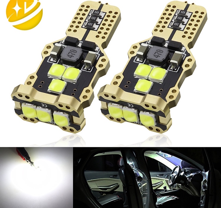 Cross-Border Cargo Source Car Reversing Light T15 9 Led Car Bulb 3030Led Reversing Light Decoding Light