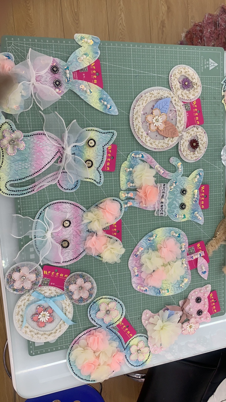 Printed hand-pasted fabric