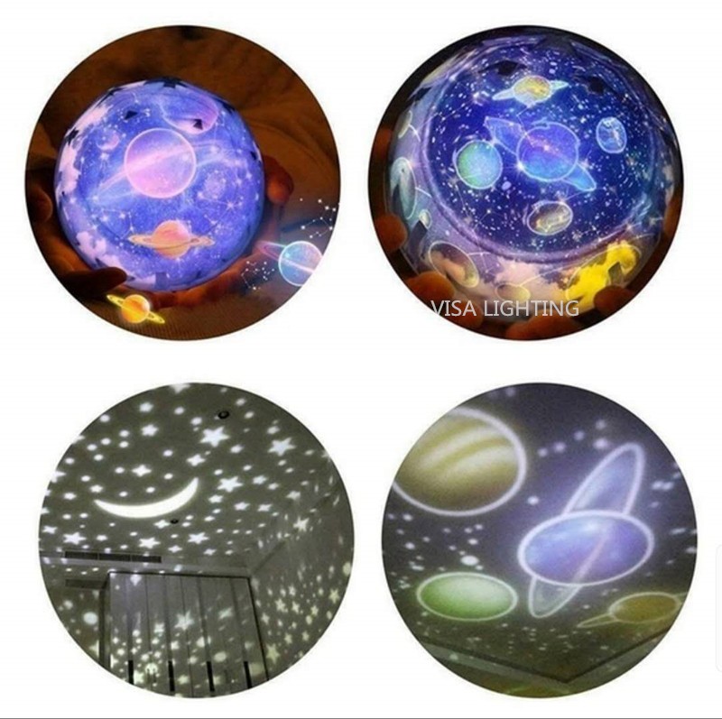 Colorful magic diamond projection light, dreamy universe starry sky light, smart rotating LED night light, creative USB light detail image 7