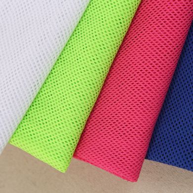 Polyester low elastic warp knitted net fabric 2X2 net fabric sportswear school uniform lining net fabric in stock