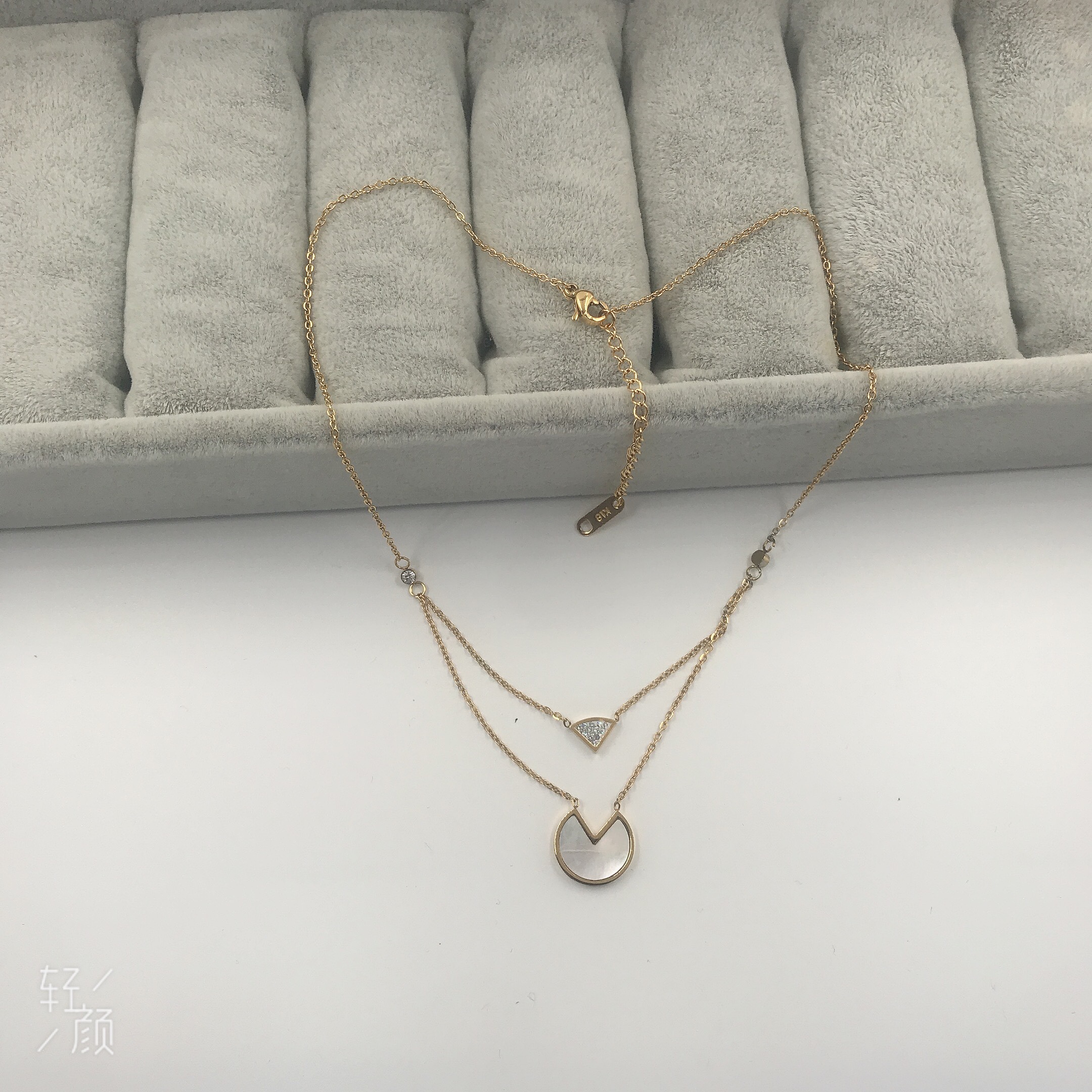 钛钢不锈钢经典项链锁骨链颈链毛衣链流行服饰百搭款详情图9