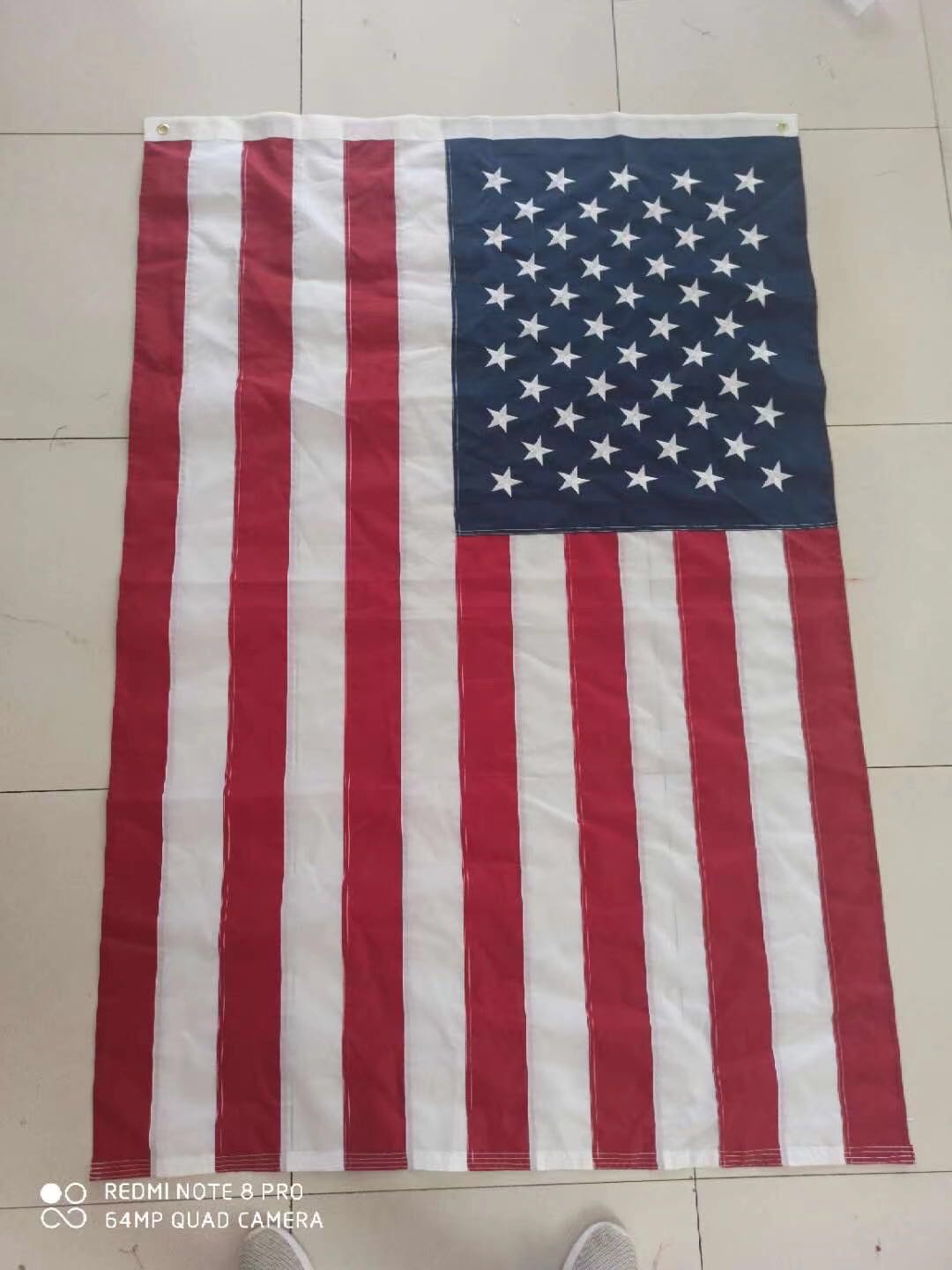 美国刺绣国定做尺寸3*5 英寸牛津布 防水详情图1