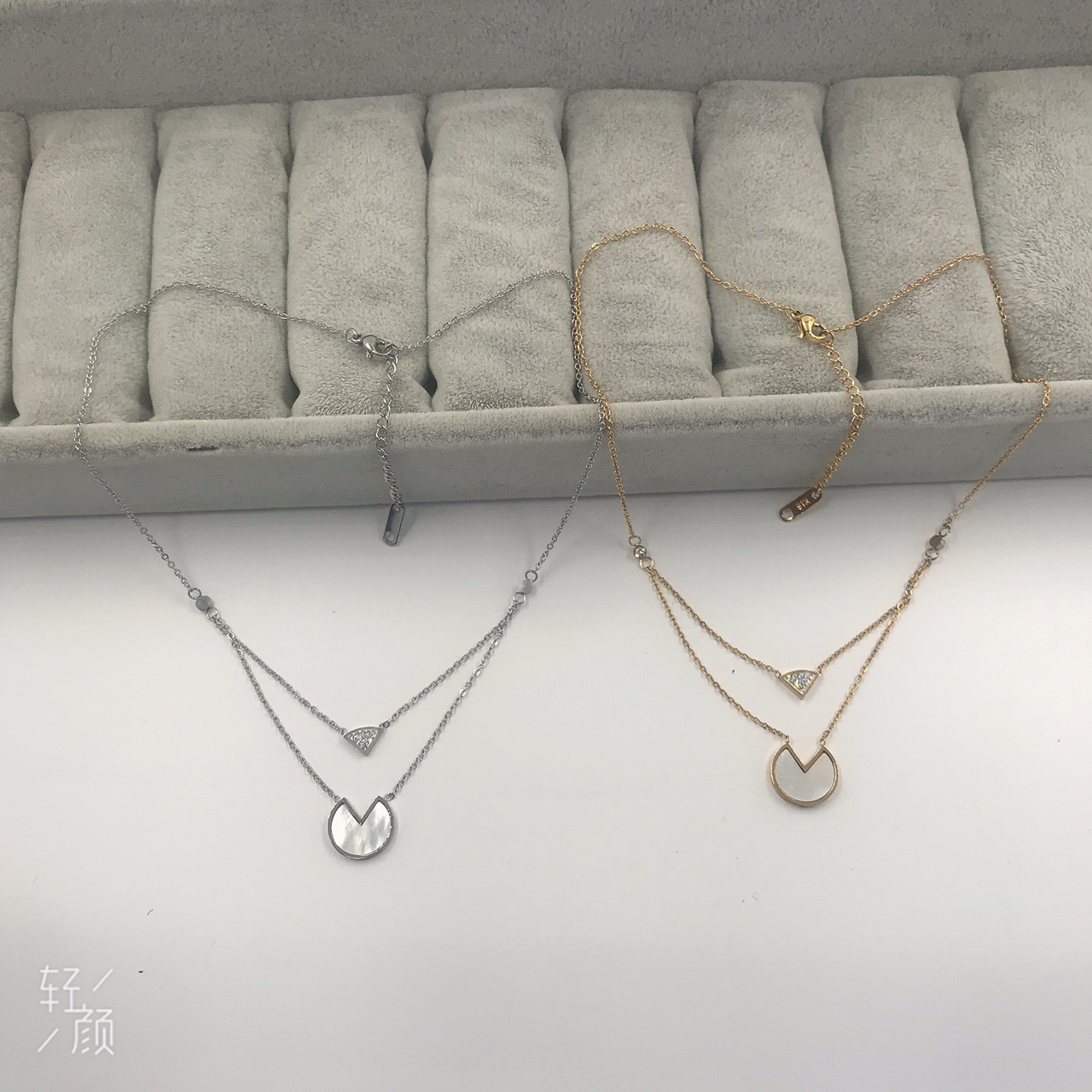 钛钢不锈钢经典项链锁骨链颈链毛衣链流行服饰百搭款