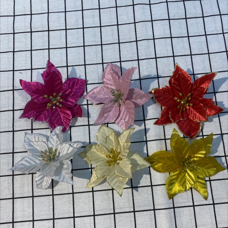 Outline the Christmas flowers