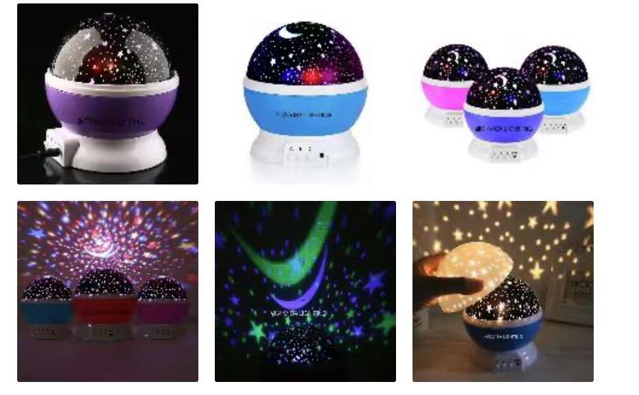 New LED ultra-quiet rotating dream projection lamp, Starry sky night light, seven-color starry sky light Item Picture