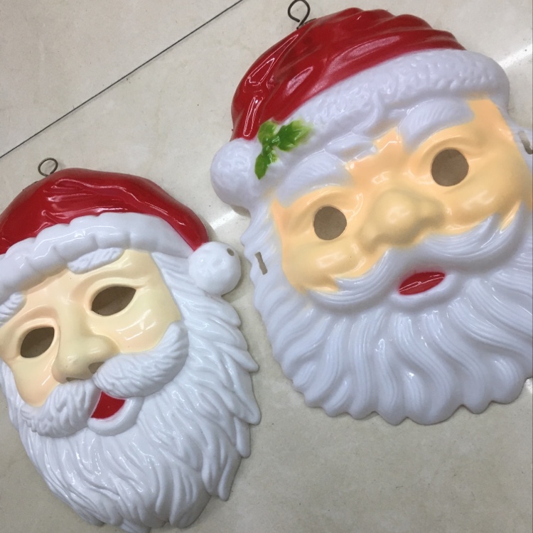 注塑面具儿童面具圣诞老人面具圣诞面具派对舞会面具产品图
