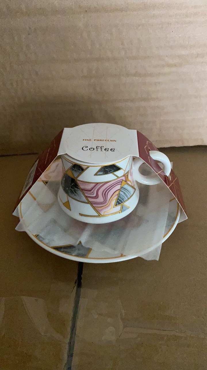 陶瓷礼品贴花高档咖啡杯单个独立包装