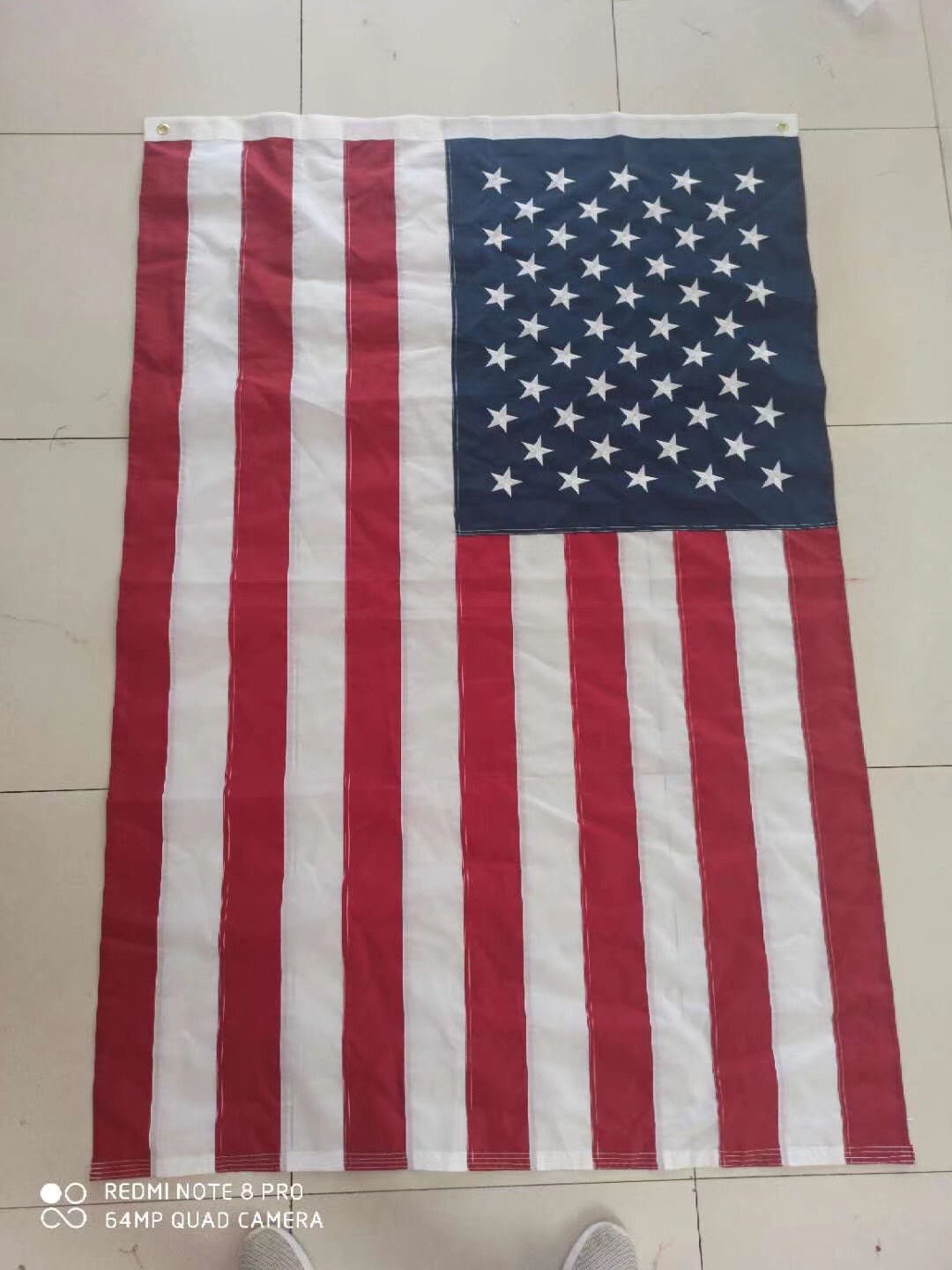 美国刺绣国定做尺寸3*5 英寸牛津布 防水细节图