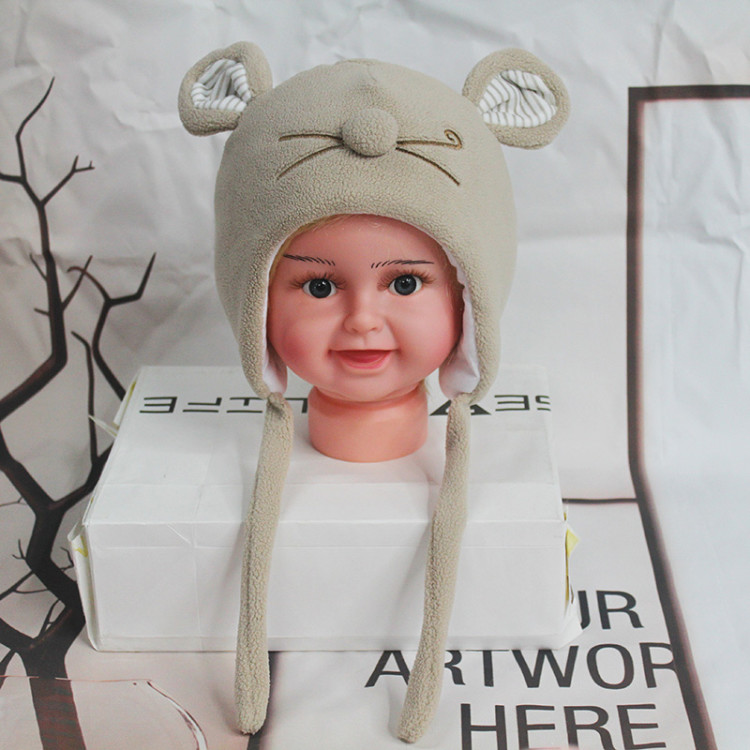 Kalimei Bear Hat Winter Baby Hat For Babies 4-18 Months Specification drawing