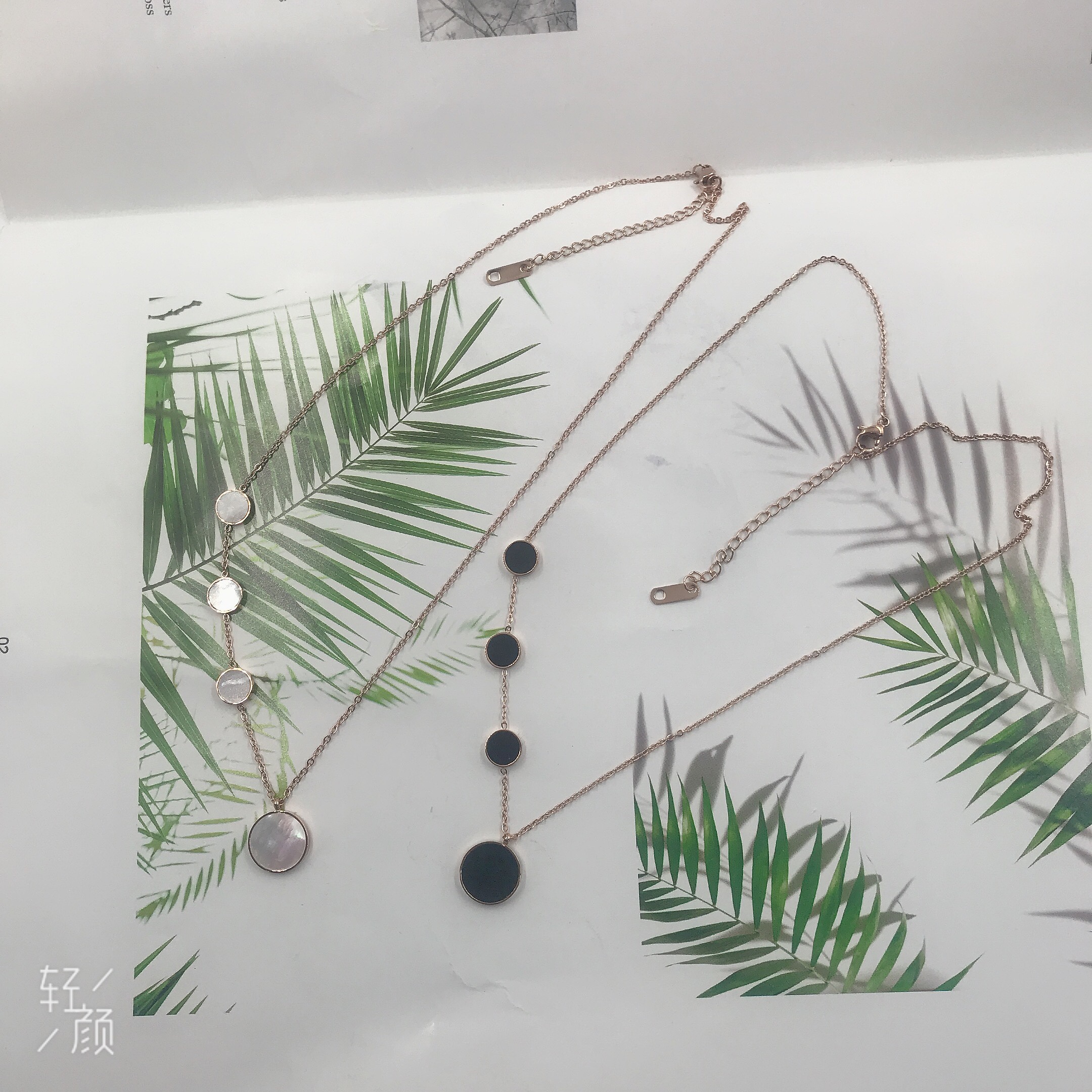 钛钢不锈钢经典项链颈链毛衣链流行服饰百搭款细节图