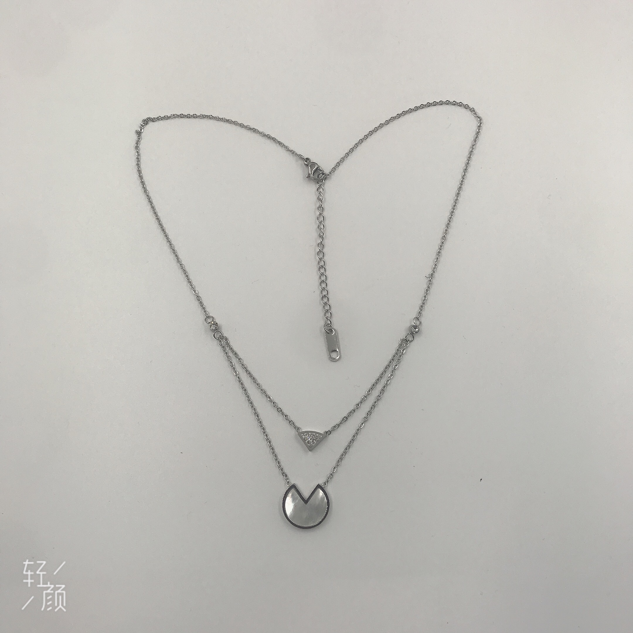 钛钢不锈钢经典项链锁骨链颈链毛衣链流行服饰百搭款详情图7