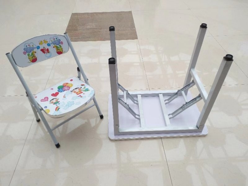 书桌椅子一套宝宝看书桌椅折叠儿童学习桌家用经济型小学生早教桌详情图2