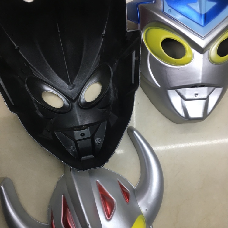 注塑面具儿童面具奥特曼面具机器人派对舞会面具细节图