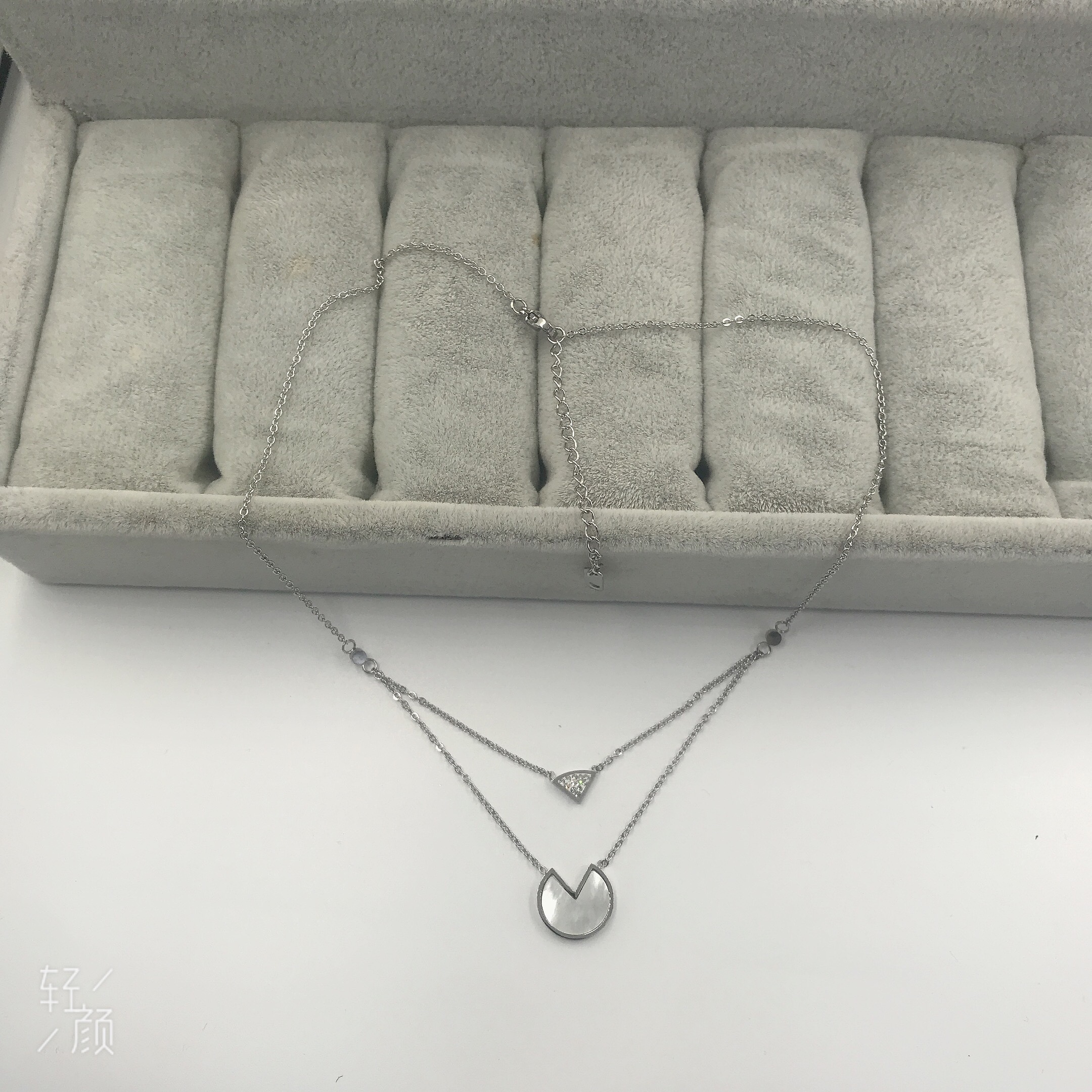 钛钢不锈钢经典项链锁骨链颈链毛衣链流行服饰百搭款详情图8