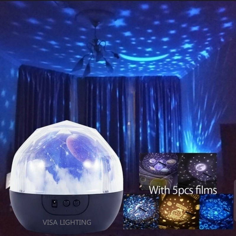 Colorful magic diamond projection light, dreamy universe starry sky light, smart rotating LED night light, creative USB light detail image 5