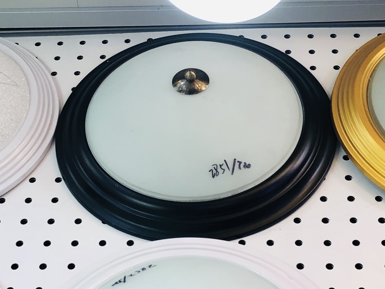 Iron disc ceiling lamp black thumbnail