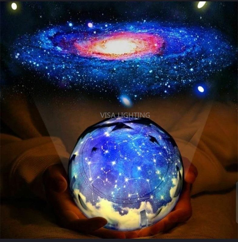 Colorful magic diamond projection light, dreamy universe starry sky light, smart rotating LED night light, creative USB light