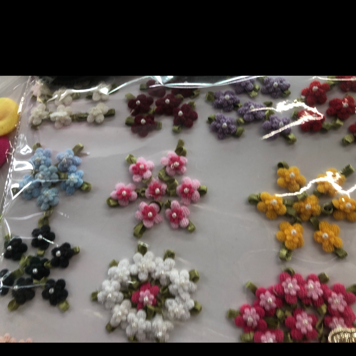 Hand Sewn Towel Fabric Florets details Picture