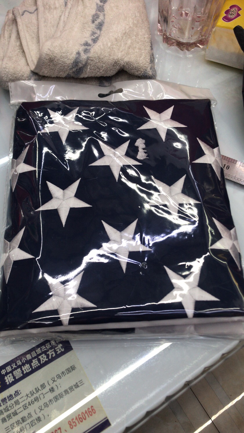 美国刺绣国定做尺寸3*5 英寸牛津布 防水详情图6