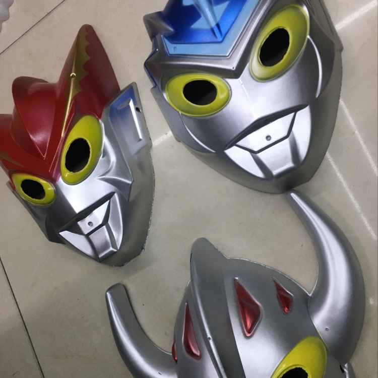 注塑面具儿童面具奥特曼面具机器人派对舞会面具产品图