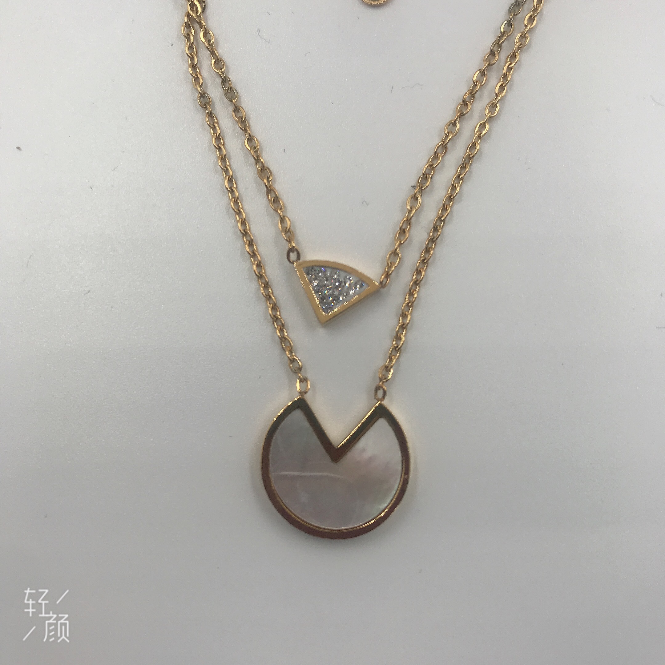 钛钢不锈钢经典项链锁骨链颈链毛衣链流行服饰百搭款详情图5