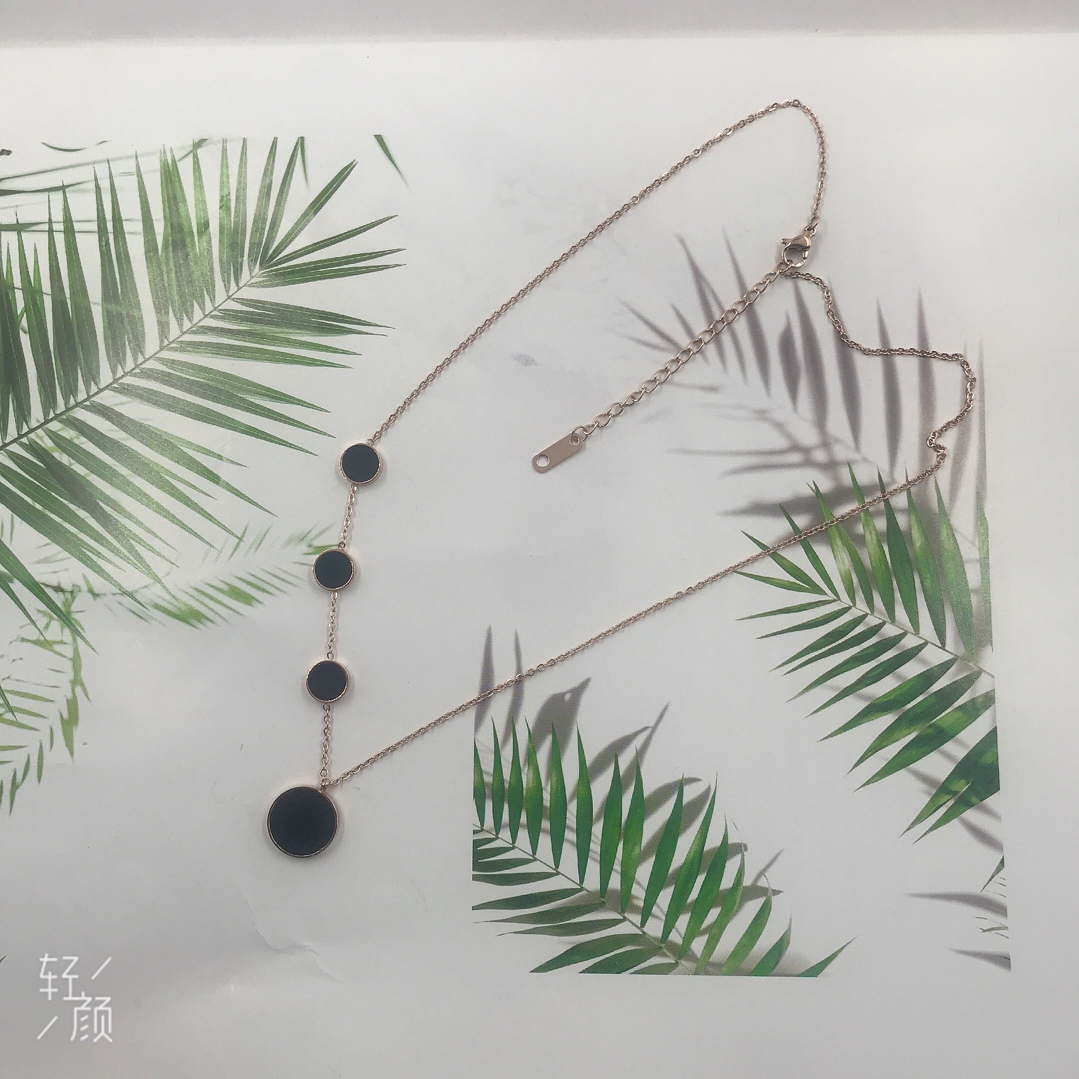 钛钢不锈钢经典项链颈链毛衣链流行服饰百搭款详情图4