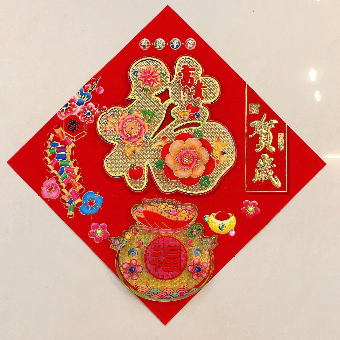 High-end PET material three-dimensional door and window stickers for the Spring Festival of 2020 Application Scenario