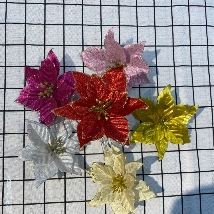 Outline the Christmas flowers details Picture