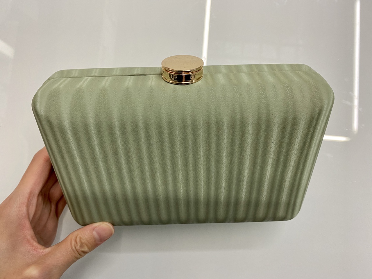Iron frame bag hand bag evening bag dinner bag chain bag hardware bag striped bag thumbnail